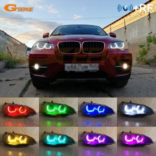 RF remote Bluetooth APP Multi-Color DTM M4 Style RGB LED Angel Eyes Day Light Ultra bright For BMW X6 E71 E72 X6M 2008-2014