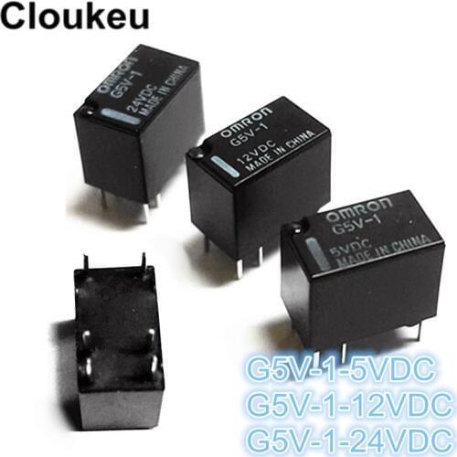 2Pcs Relay DIP6 G5V-1- 5VDC 12VDC 24VDC 5V 12V 24V 1A