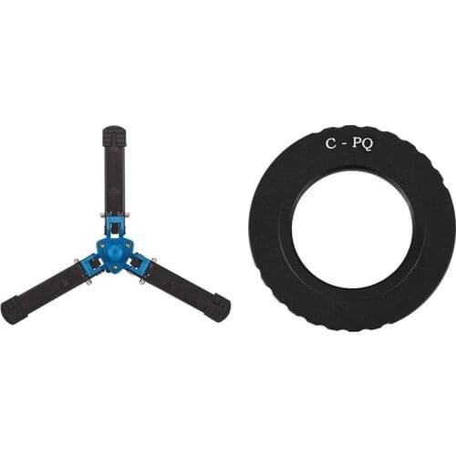 M1 3 Legs Feet Monopod Holder Support Stand Base 3/8 Inch Adapter & Camera C Mount Lens For Pentax Q Q7 Q10 Q-S1