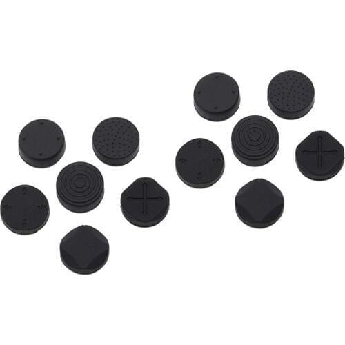 12pcs Silicone Analog Thumb Stick Thumbstick Grips Cap Black Covers for PSV 1000 2000 PS Vita 2000 1000 PSV2000 PSV1000