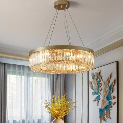 Modern crystal chandeliers simple living room lights luxury bedroom lights LED decorative lighting