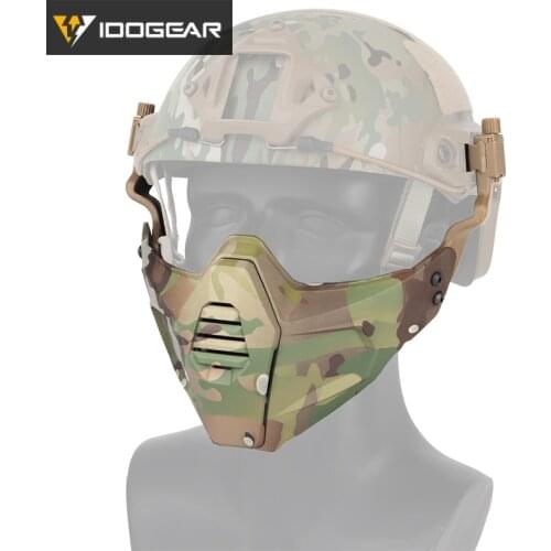 IDOGEAR Tactical Half Face Mask For OC Style Helmet Rail Airsoft Mask Paintball 6603