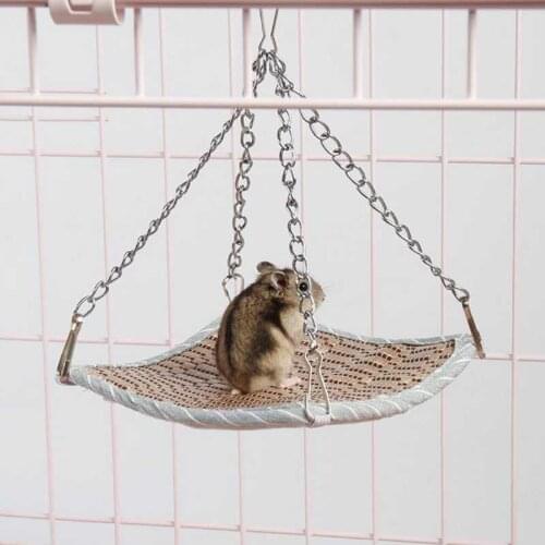 Warm Hamster Hammock Hanging Bed House For Small Animal Swing Bed Squirrel Guinea Plush Nest Hamster Cage Hammock Pet Supplies