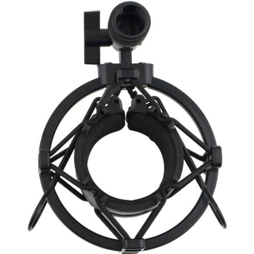 HOT-Universal 3KG Bearable Load Mic Microphone Shock Mount Clip Holder Stand Radio Studio Sound Recording Bracket Black Professi