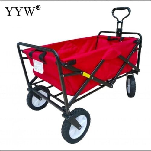 Wagon Cart Trolley Garden Outdoor Cart 4 Wheels Heavy Duty Folding Cart Hand Truck Trolley Cart Wagon Utility Carts Gardening