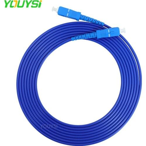 YOUYSI SC-SC UPC Armored Fiber Optical Cable Patch Cord Simplex SM FTTH Fiber Optic Jumper Cable 3m/5m/10m/15m/20m/30m