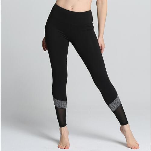 Women Yoga Pants Capri Net Yarn Yoga Pants High Waist Elastic Running Fitness Slim Sport Pants Gym Leggings for Women Trousers