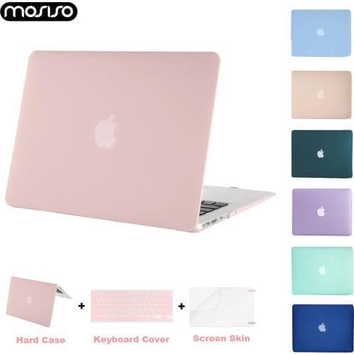MOSISO Laptop Hard Shell Case Cover for Macbook Air 13 inch A1466/A1369 Notebook Pouch Case +Keyboard Cover +Screen Protector