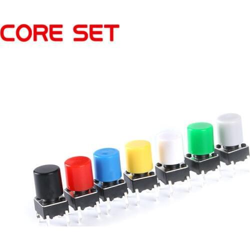 1000pcs/lot 7 Color Plastic Cap Hat G62 for 6*6mm Tactile Push Button Switch Lid Cover