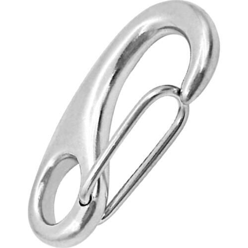 10x Carabiner Snap Spring Hook Clip Keychain Key Ring 316 Stainless Steel