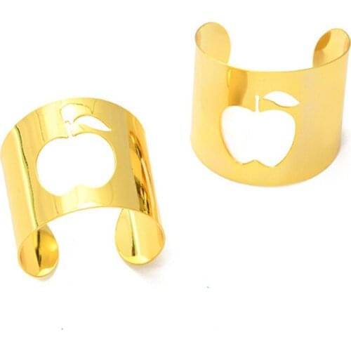 12 / PCS new metal Apple napkin ring napkin ring hotel tableware towel buckle freight free