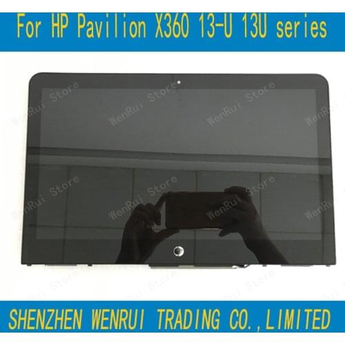 13.3" For HP Pavilion X360 13-U 13U series LCD Display Touch Screen Digitizer Glass wth bezel LCD assembly 1366*768
