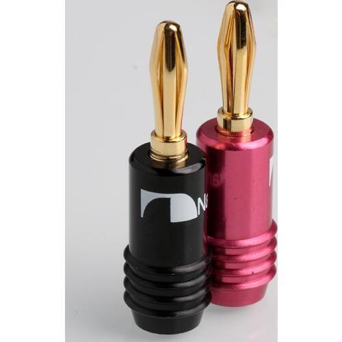 2Pcs Banana Plug Connectors Nakamichi 4mm Adapter Wire Connector Banana Plug Gold Plated For Musical HiFi Audio