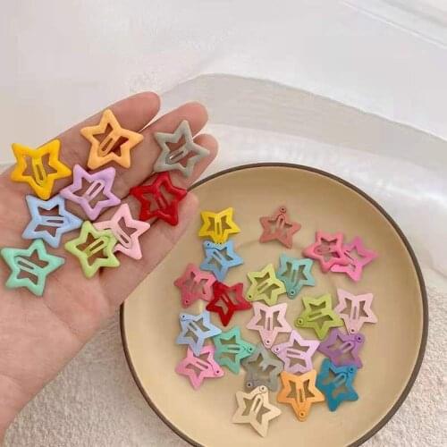 2021 2.5cm Pet BB Clip Dog Colored five-pointed star Hairpin Teddy Mni Pet Headdress Accessories