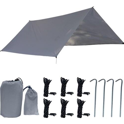 3*3M Outdoor Multi Functional Tent Awning Camping Waterproof Beach Tarp Car Tent Canopy Cloth Mat