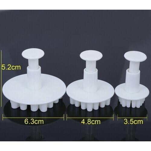 3pcs/set 3D Snowflake Fondant Plunger Cutter DIY Cake Decorating Christmas Mold [3]