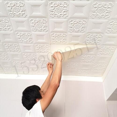 3D Wall Stickers Brick stone pattern Self-Adhesive Wall paper Waterproof DIY 70*77cm 3D Marble Brick Wall Papers for Kids Room