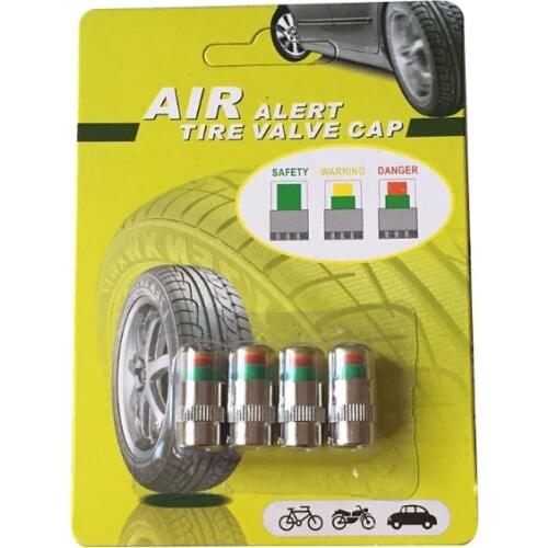 4pcs Car Tire Pressure Gauge Indicator Alert Monitoring Valves Cap Sensor Tyre Pressure Monitor Detection 28GC