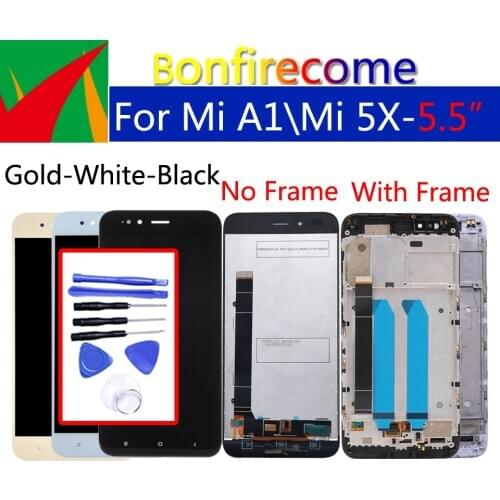 5.5" Original Display For Xiaomi Mi A1 Mi5X LCD Touch Screen Digitizer With Frame Replacement For Xiaomi Mi 5X MiA1 Assembly