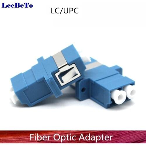 50/100/200PCS LC-LC DX SM Fiber Adapter Connector Duplex LC UPC Flange Connector FTTH Fiber Optic Adapter