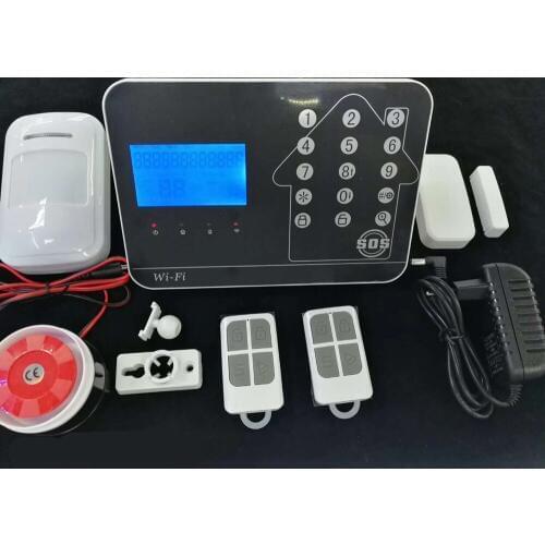 Wireless Home Burglar WIFI/ GSM/GPRS Alarm System to home Security Guard With SOS Function