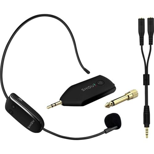 NEW SHIDU UHF Wireless Microphone Headset Handheld Mic System Portable 3.5/6.5mm Plug Receiver For Voice Amplifier Speakers U8