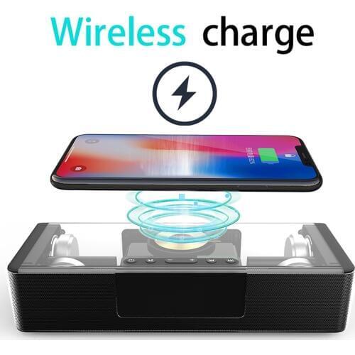 Bluetooth Speaker Wireless Charger White Noise Speaker 10W Fast Charging For Computer parlor TV Phone Surround Bass Loudspeaker