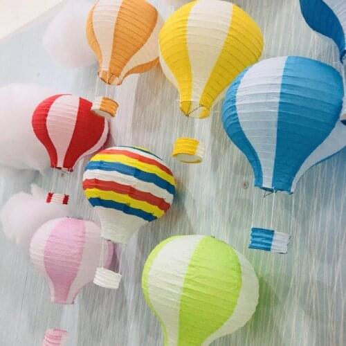 1PC 40cm Hot Air Balloon Paper Lantern Colorful Kids Birthday Party Wedding festival Home Decoration Lanterns Craft Supplies