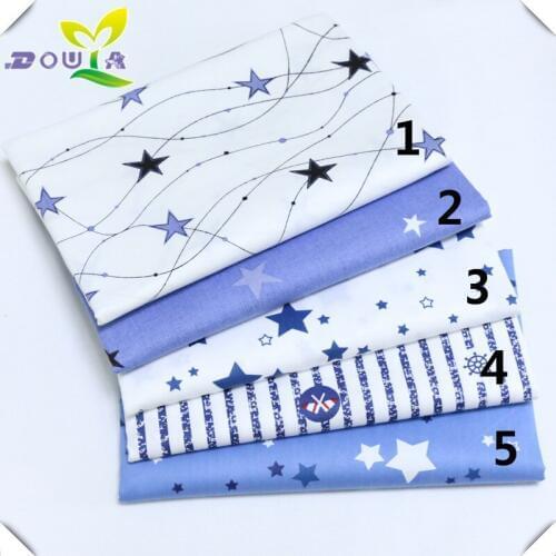 Childrens bedding will fabric cartoon five corner Star printing cloth baby nursery sheet quilt cover whole cotton fabric