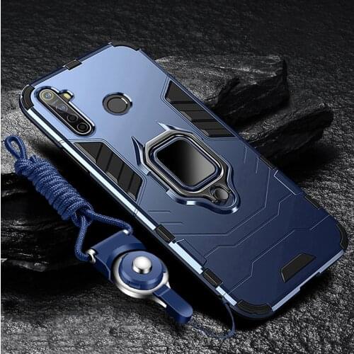 For OPPO Realme 5i Case Hard PC With Stand Ring Armor shockproof magnet protective Back Cover Case for realme 5i realme5i shell