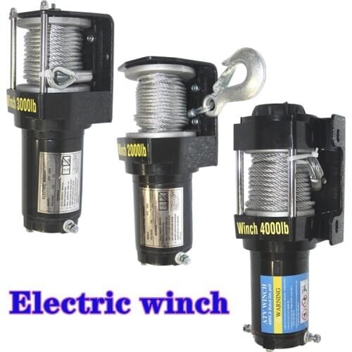 Winch car tuning electric winch 2000-12000lb12v Handle/wireless Wire rope ATV winches for Beach buggy 12v