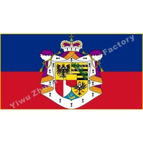 Liechtenstein Prince Flag 150X90cm (3x5FT) 120g 100D Polyester Double Stitched High Quality Free Shipping