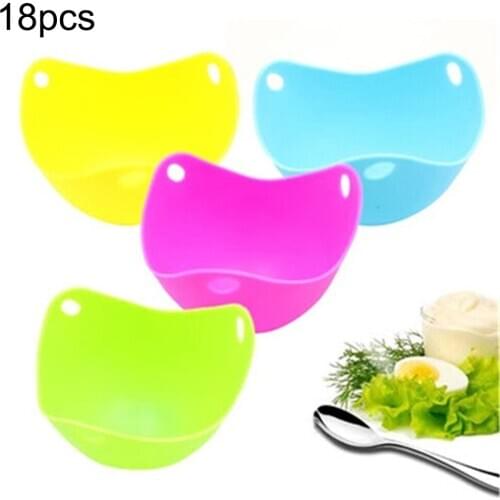 Eggs Cooker High Temperature Resistance Poaching Pods Pan Mould Bakeware Random Color Multicolor Kitchen Silicone Cooking Tool