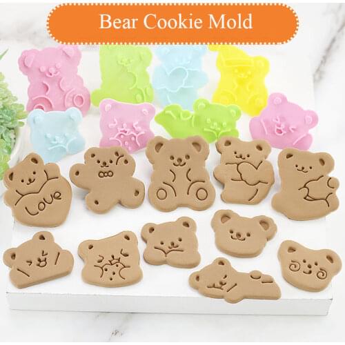 Baking Cookie Mold Cartoon Cute Small Cookie Mold Knife Household 3D Three-dimensional Creative Cookie Tableware Baking Tools