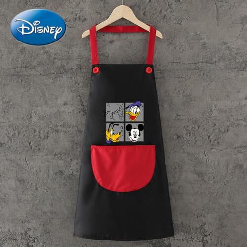 Disney cute net red apron womens household fashion kitchen work waterproof and oil-proof overalls
