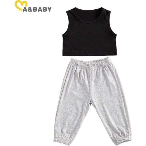 Ma&Baby 1-7Y Summer Child Kid Girls Clothes Set Casual Vest Tops Pants Outfits Children Costumes Tracksuit