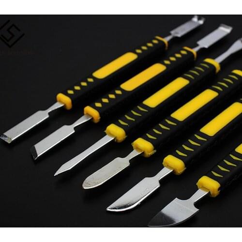 6PCS Dual Ends Stainless Steel Metal Spudger Kit Professional Pry Opening Repair Tool Sets for iPad iPhone Laptop Pry Opening