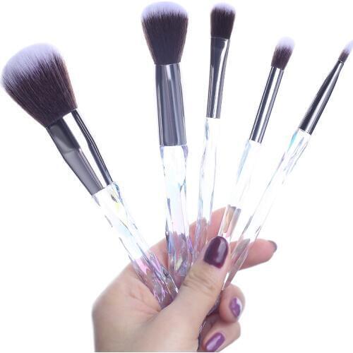Set Of Natural Powder Highlighter Foundation Makeup Brushes For Cosmetic Eyeliner Sponge Blush Professional Artist Beautiful