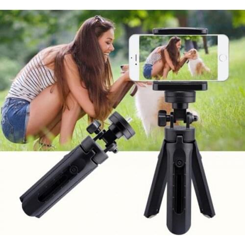 Phone Vlog Mini Desktop Tripod Cold Shoe Phone Mount Holder For Microphone LED Light Mini Tripod For Sony For Xiaomi Huawei