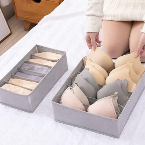 Non-Woven Underwear Organizer For Sock Bra Storage Box Foldable Drawer Organizer Women Bedroom Wardrob Closet Organizer