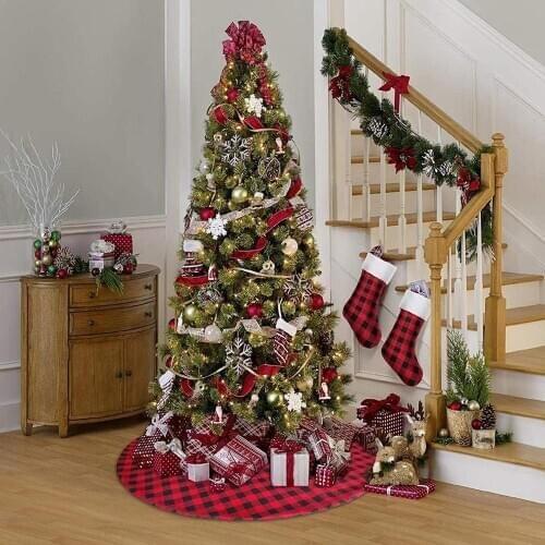 New 120cm Christmas Tree Skirt Decorations Plush Tree Skirt Three-dimensional Fabric Carpet Xmas Tailoring Plush Merry Christmas