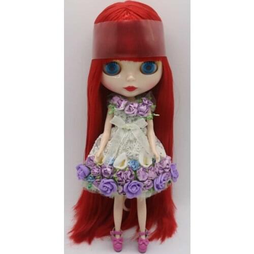 Nude blyth dolls red hair cute doll 0920