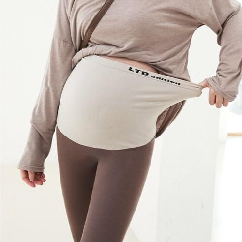 Abdomen Support Pregnant Leggings Elasticity Pregnancy Clothes 2021 Summer New Maternity Pants Threaded High Waist