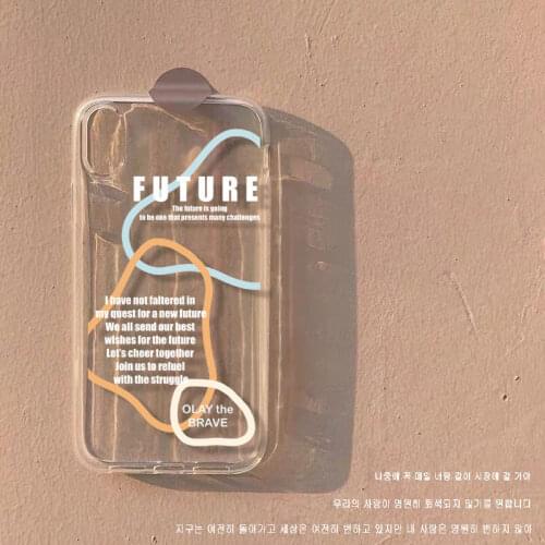 Suitable For Iphone12 Case xr xs Art Illustration For Apple 11pro Max Phone Shell Label 6s 7 8plus Transparent TPU Cover Ins HOT