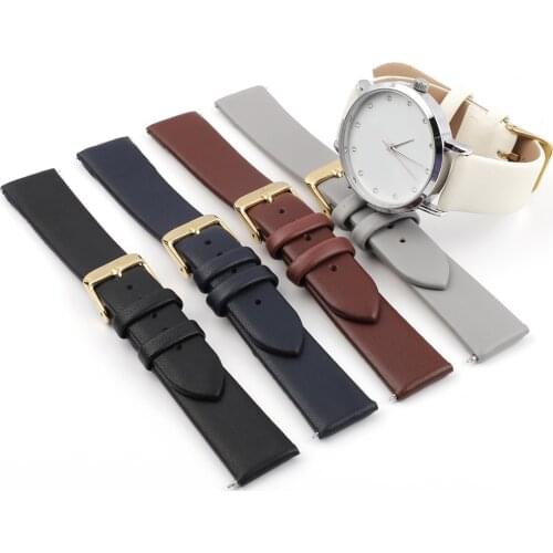 Onthelevel Women Leather Watch Strap 12mm 14mm 16mm 18mm 20mm Quick Release Watch Bands Replacement Black Blue Gray White Coffee