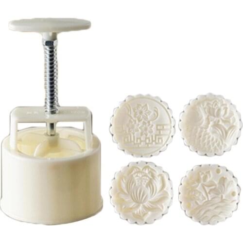 68UE Cookie Cutter Mooncake Mould Moon Cake Mold Set with Auspicious Meaning Bath Bombs DIY Festival Decoration Hand Cutter