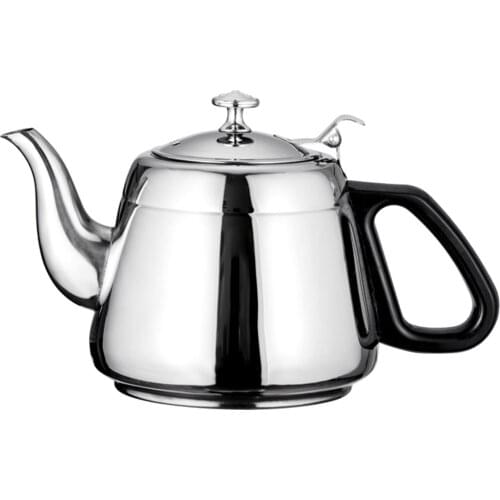 2L Silver Teapot Stainless Steel Tea Infuser Filter Metal Coffee Pot Gas Stove Induction Cooker Tea Kettle Hotel Tea Pot