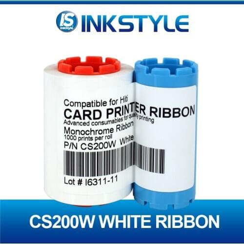 Pack of 2pcs Hiti CS200 White ID Card Printing Ribbon for use in Hiti CS200 CS200e CS220 Printer Tapes 1000 prints