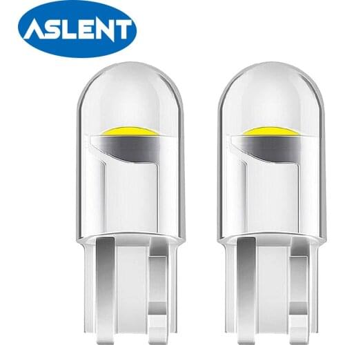 10/20/30pcs T10 W5W WY5W COB LED Car Wedge Parking Light Turn Side Bulbs Instrument Lamp Auto License Plate Light White Yellow