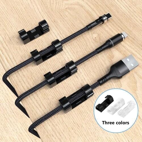 Self Stick Wire Organizer Line Cable Clip Desk Wire Finisher Wire Clamp Self-adhesive Cable Organizer Line Cable Clip 20/60PCS